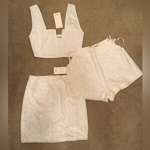 NWT Tobi Lace Matching  Skirt Set